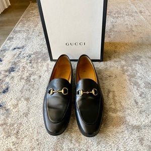 Authentic Gucci Jordan Black Leather Loafers
